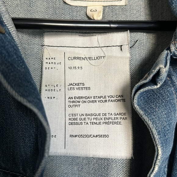 Current/Elliott The Denim Military Slant Pocket Jacket 3 Old Soul - Picture 9 of 10